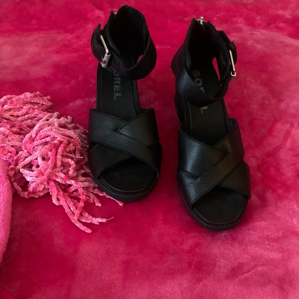 🌹Sorel Strap Wedge Leather Sandals Women’s 🌿🌹🌿🌹🌿🌹🌿